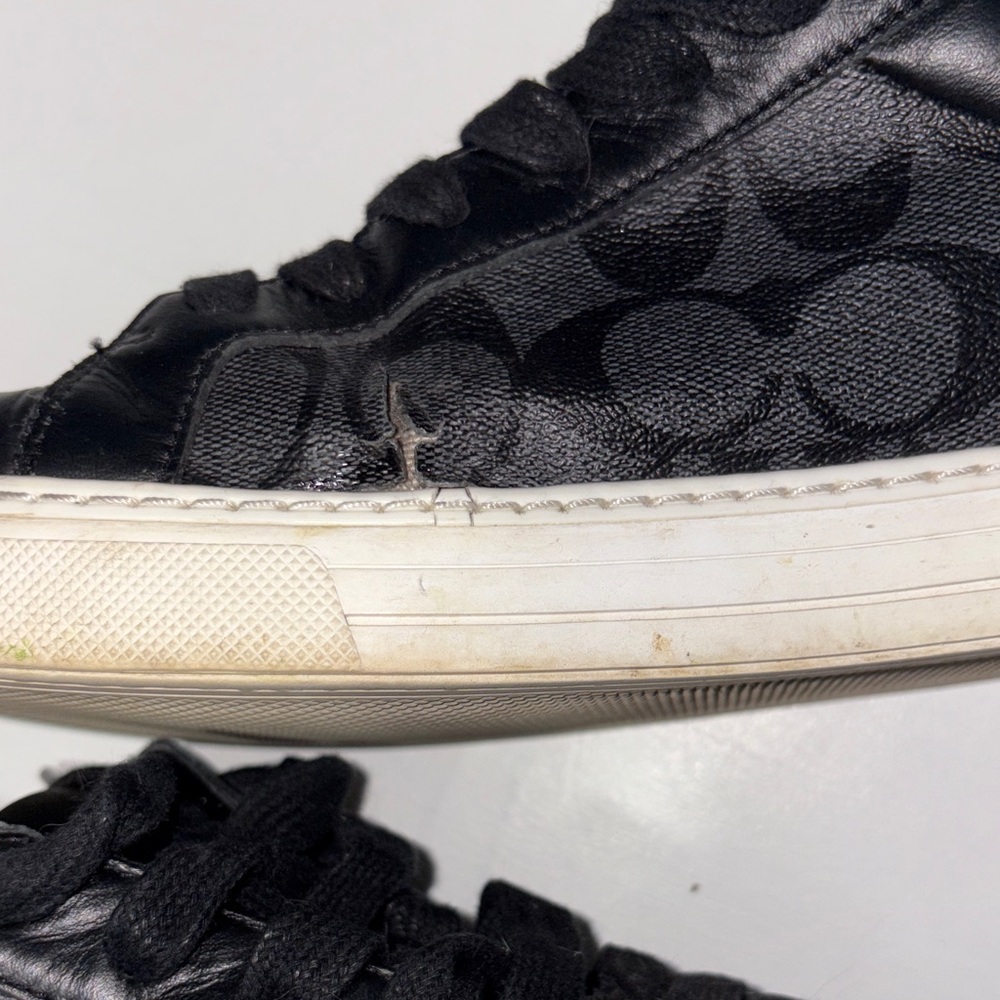Coach Black Sneakers size 7.5 EUR 40.5 used condition - Picture 7 of 15